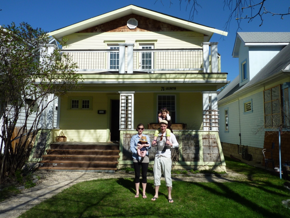 Family Forreiter in front of their house